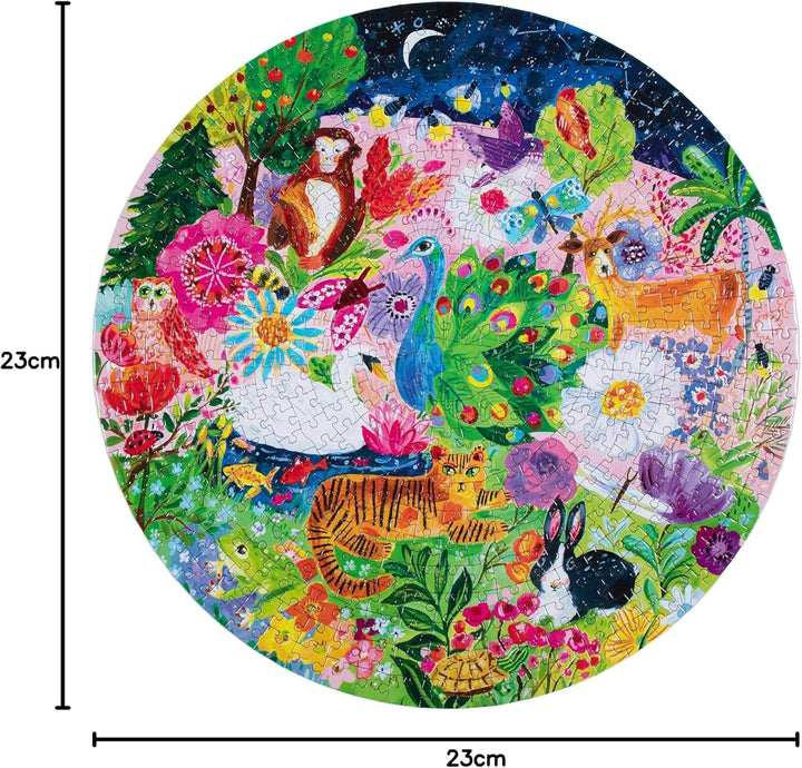 eeBoo - Round Puzzle 500 pcs - Garden Sanctuary - (EPZFGSA