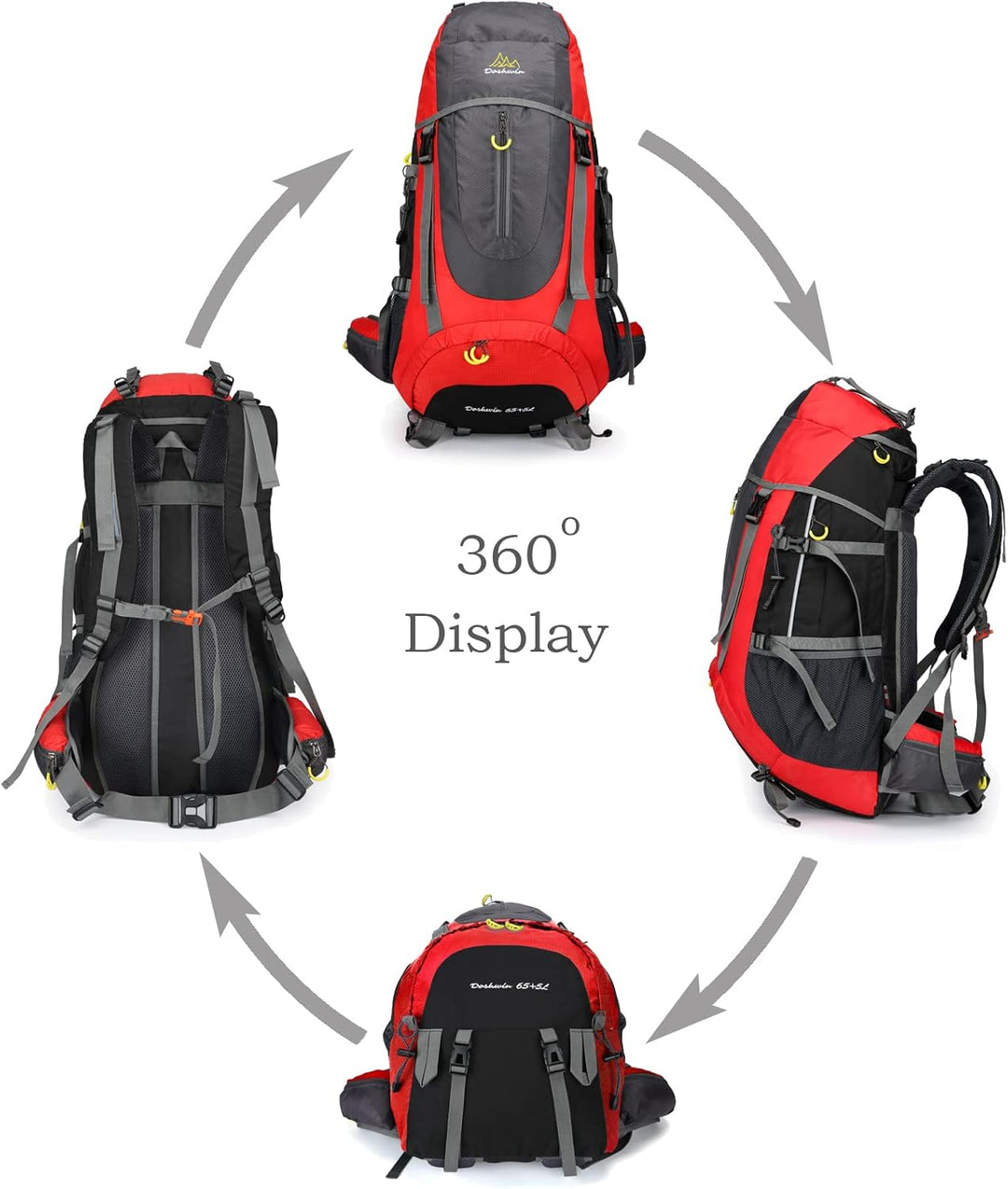 70L Trekkingrucksack Campingrucksack Reiserucksack Wanderrucksack Grosser Rucksack für Damen Herren