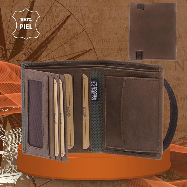 CORONEL TAPIOCCA Herren Geldbörse Wallet Geldbeutel Herren Wallet Portemonnaie Brieftasche Herren Ge