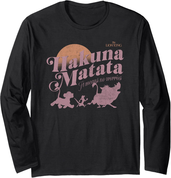 Disney The Lion King Hakuna Matata It Means No Worries Langarmshirt