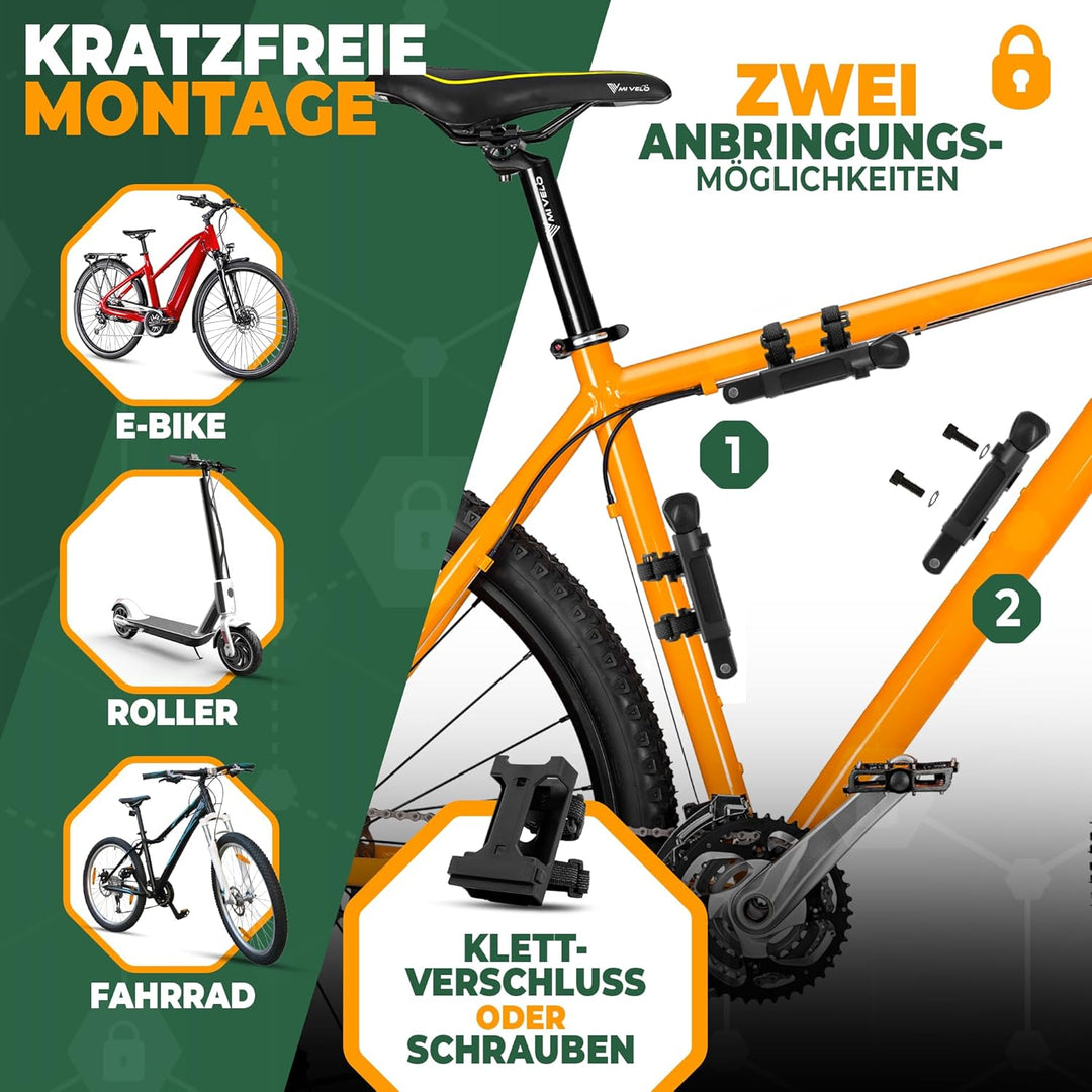 MIVELO Fahrradschloss Faltschloss hohe Sicherheit 120cm lang I Fahrrad Schloss mit Schlüssel inkl. H