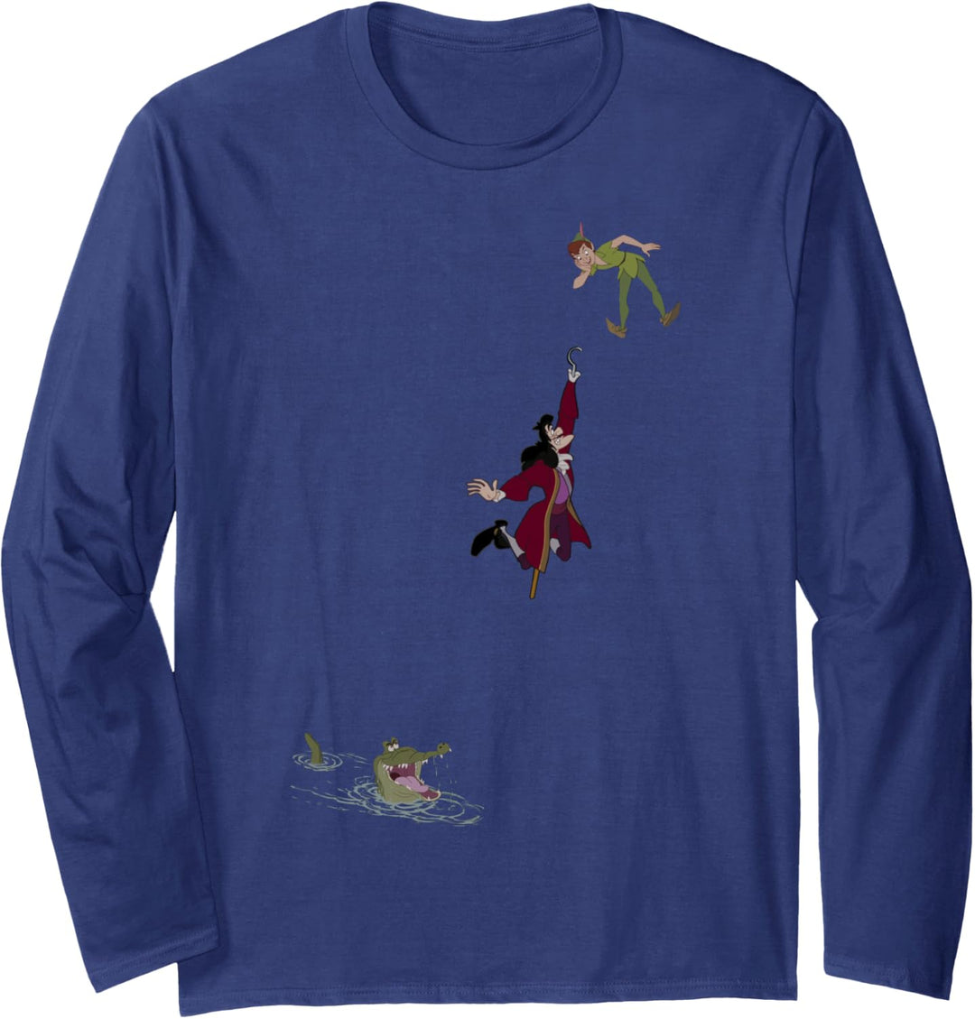 Disney Peter Pan Hook Falling To The Alligator Langarmshirt