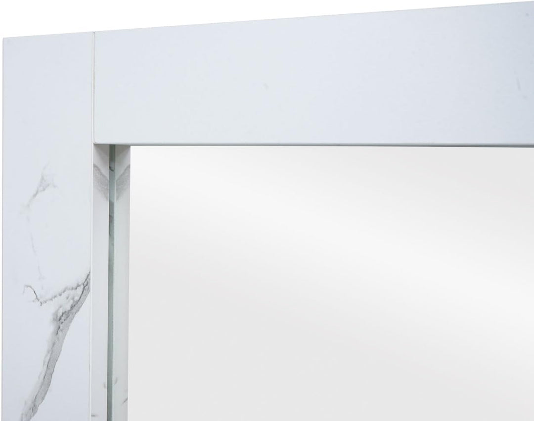 Mendler Wandspiegel HWC-L86, Badezimmer Badspiegel Spiegel Badmöbel, MVG-Zertifiziert 72x52cm - Marm