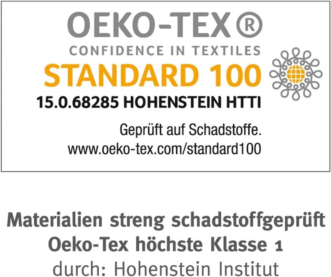Kopfkissen - 80 x 80 cm - Bezug aus Bio-Baumwolle mit Aloe Vera Gewebeveredelung - Textilfaserfüllun