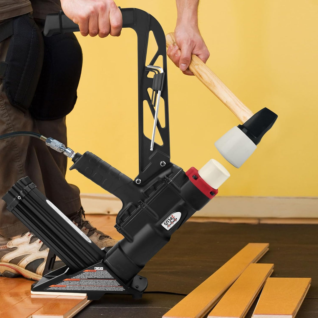 3PLUS Hfsnsp 2-in-1 Pneumatischer Bodennagler/Heftgerät