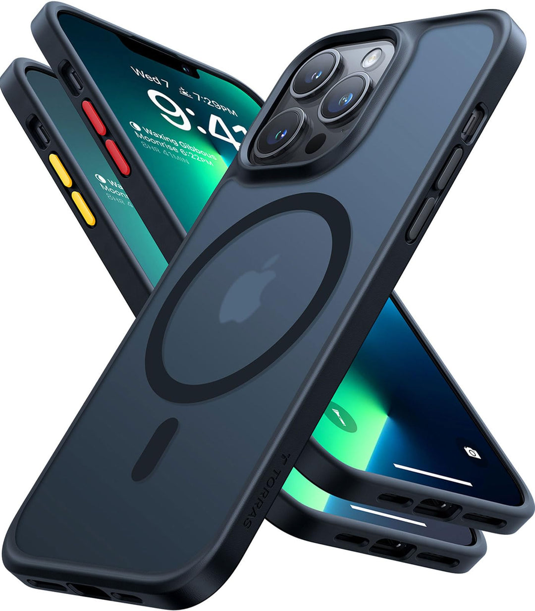 TORRAS Guardian-Mag für iPhone 13 Pro Hülle für MagSafe (Nr.1 Magnetstärke＋Militärschutz) Samtige To