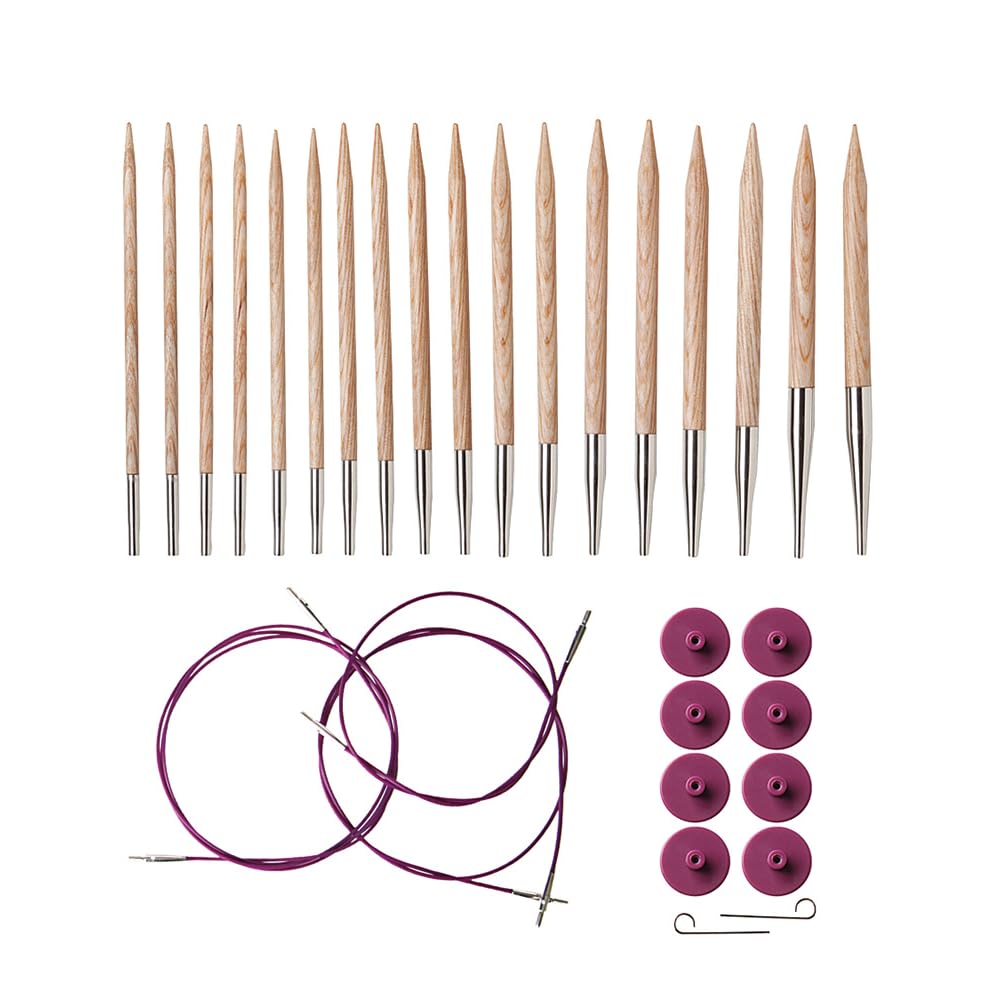 Knit Picks Options Wood bare Stricknadel-Set â€“ US 4-11 (Sunstruck) Lila, Lila