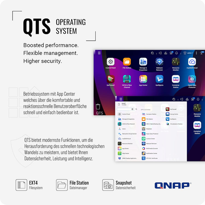 QNAP NAS TS-855eU-RP-8G 8bay 2HE (2U Rackmount NAS mit kurzer Einbautiefe und 8-Core Rechenleistung