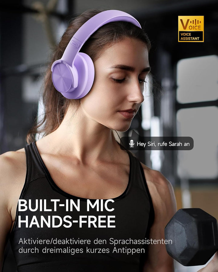 Picun B8 Kopfhörer, kabellos, Bluetooth, 120H Bluetooth-Kopfhörer über Ohr mit 3EQ-Musikmodi, Freisp