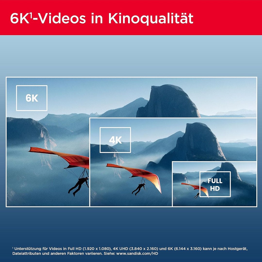 SanDisk Extreme PRO SDXC UHS-II Speicherkarte V60 256 GB (280 MB/s, 6K, 4K UHD, U3, C10, Rescue PRO