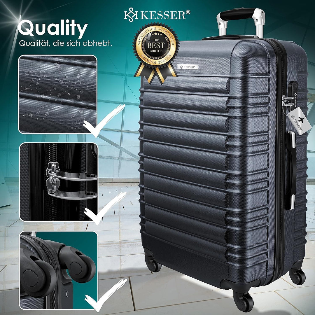 KESSER® Reisekoffer Hartschalen-Koffer Inkl. Kofferwaage + Gepäckanhänger Trolley Gepäck Rollkoffer