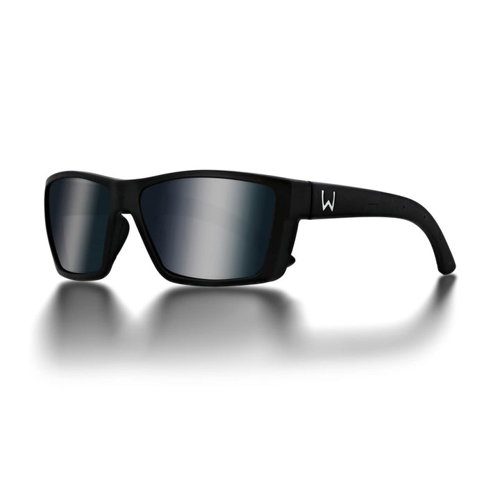 Westin W6 Street 100 Matte Black Smoke Silver Flash Blue - Polbrille, Polarisationsbrille, Angelbril