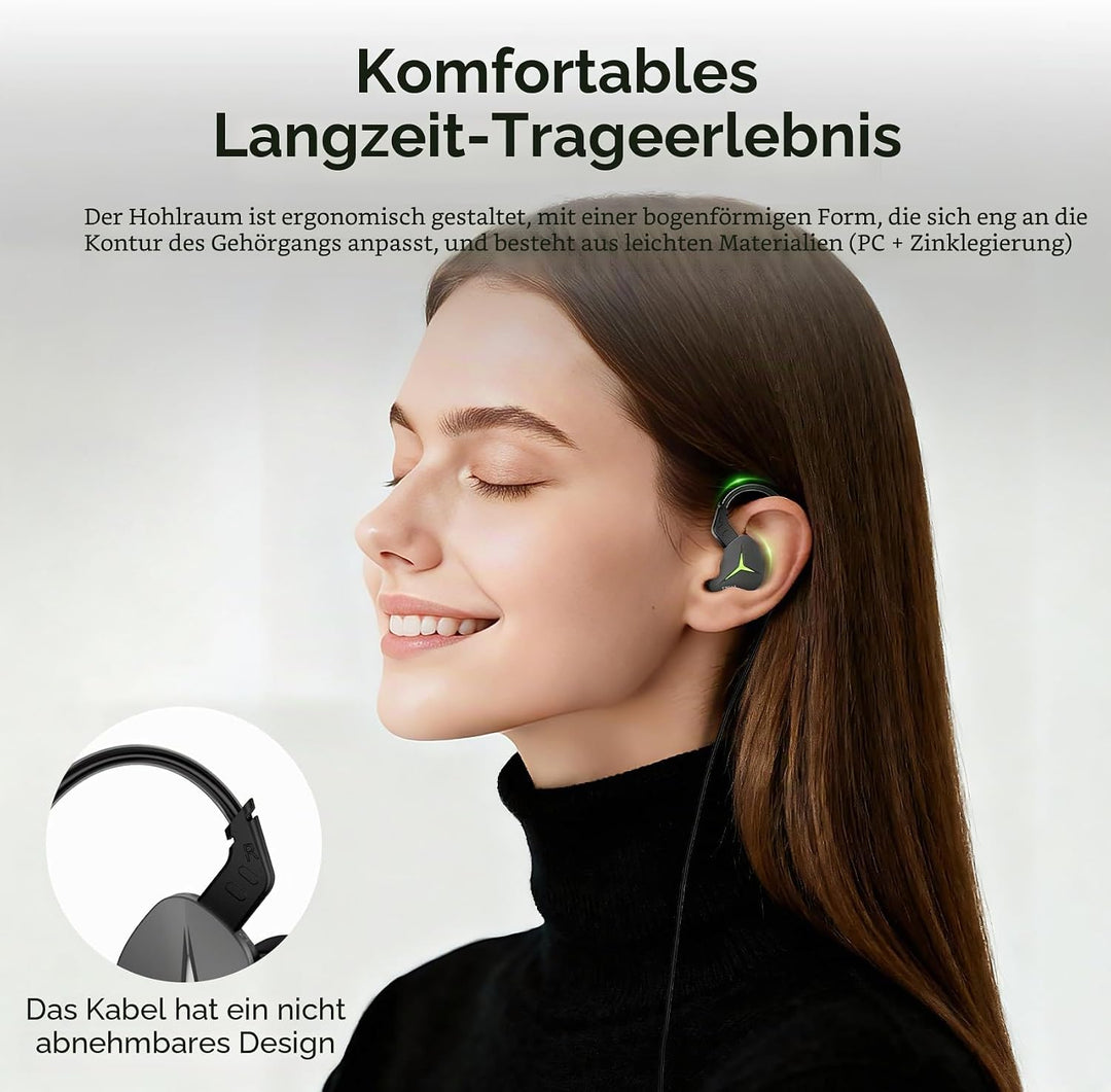 Yinyoo KBEAR Venus Kabelgebundene Ohrhörer USB C IEM Kopfhörer mit LED-Beleuchtung für Gaming, IEMs