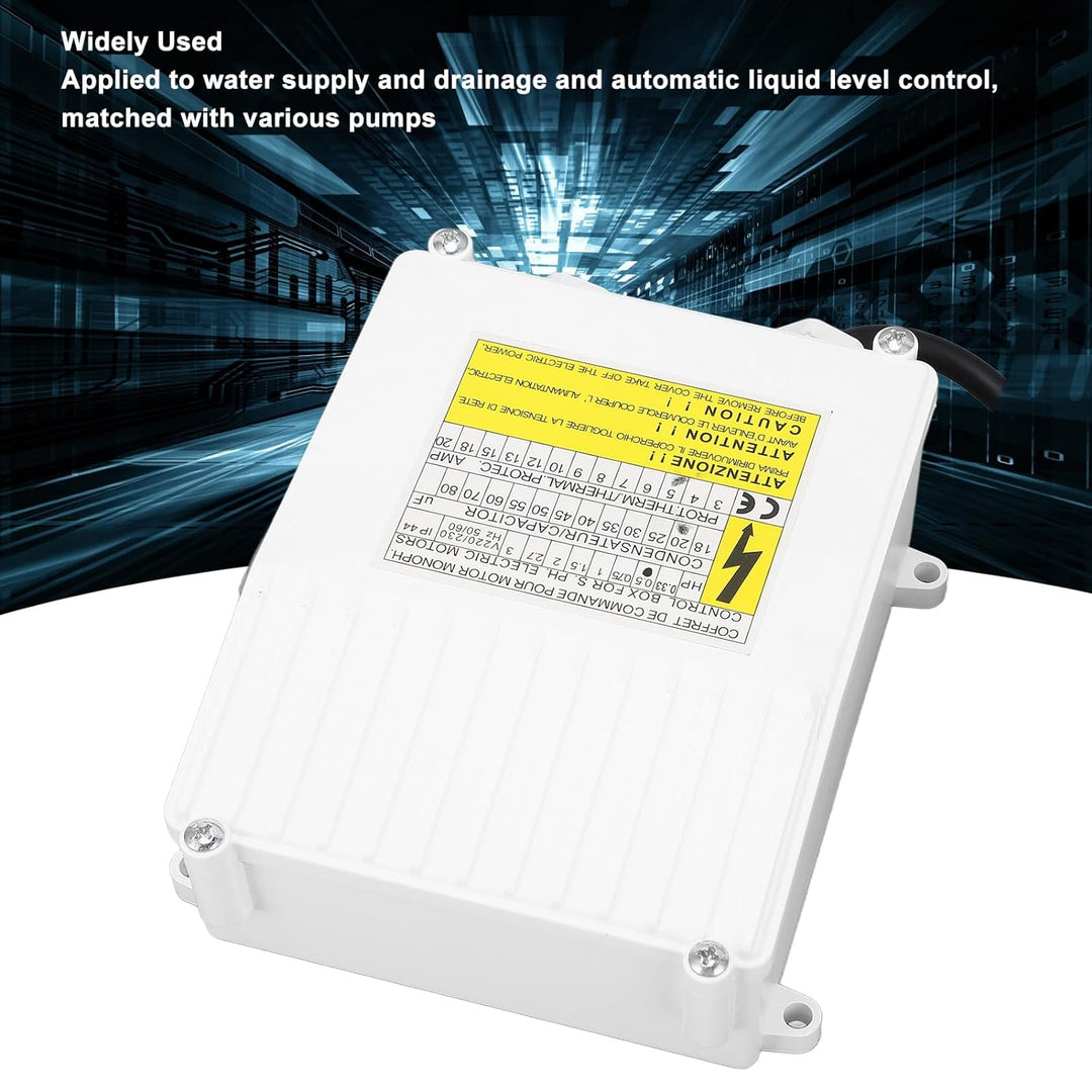 Pumpenschalter-Controller, 370 W 0,5 PS Brunnenpumpen-Steuerkasten ABS-Gehäuse Tauchpumpenzubehör fü