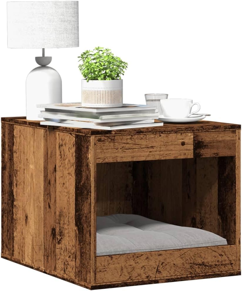 vidaXL Katzenklo Schrank, Katzenschrank Katzentoilette, Beistelltisch Katzenhaus, Katzenmöbel Verste