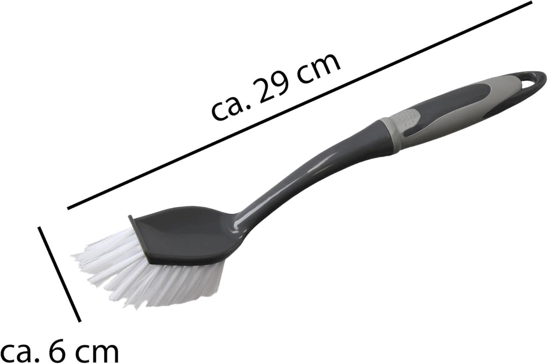 8 x Spülbürste grau/schwarz VonBueren | 29 x 5,5 cm je Geschirrbürste | Küchenbürste/Bürsten für die