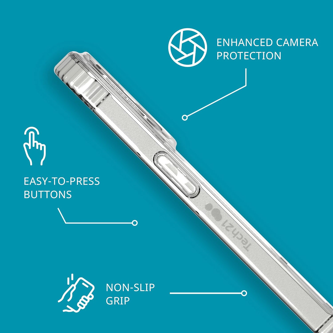 Tech 21 iPhone 14 Pro Evo Clear - Kratzfeste, Stossdämpfende klare Handyhülle mit 3,6 m Multi-Drop S