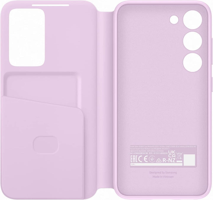 Samsung Smart View Wallet Smartphone Case EF-ZS911 für Galaxy S23, Handy-Hülle, Kartenfach, Sichtfen