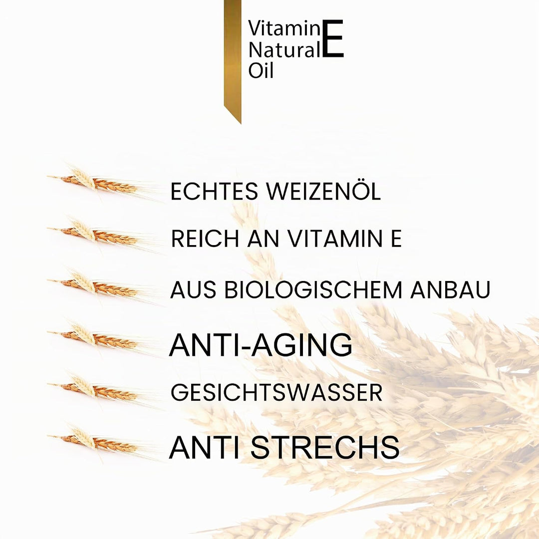 Veganes Vitamin E-Öl (Tocopherol) 500ml | Anti-Aging Gesichtspflege | Make-up-Entferner | Pflege für