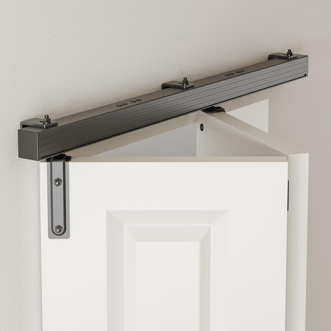 92cm/3FT Bifold Schiebetürbeschlag Box Rail Kastenschiene Schiebetüren Schiebetürsystem Komplettset