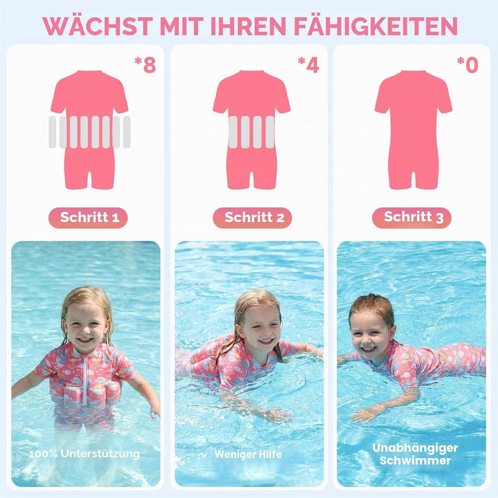 Badeanzug Baby Mädchen Jungen mit Floatation Kleinkind Schwimmtraining Hilfe Schwimmende Badeanzug E