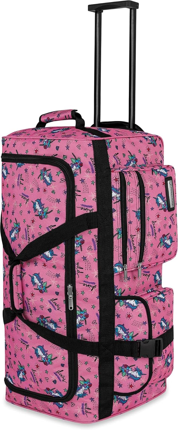 normani XXXL - Schwarzer Trolley - Jumbo Travel - grosse und leichte Reisetasche mit 2 Rollen für Da