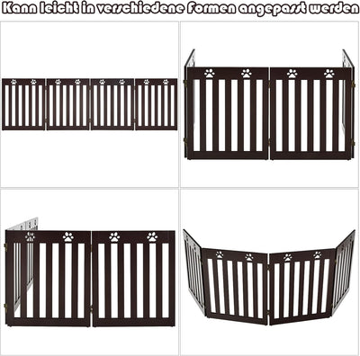 GOPLUS Hunde Absperrgitter, faltbares Schutzgitter, Konfigurationsgitter für Welpen, Hündchen & Katz