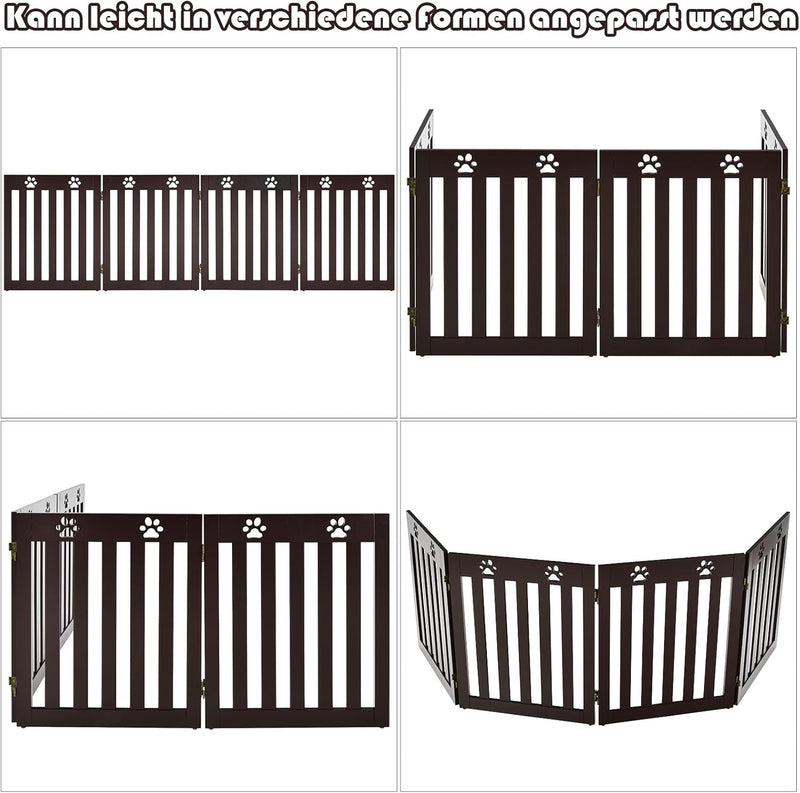 GOPLUS Hunde Absperrgitter, faltbares Schutzgitter, Konfigurationsgitter für Welpen, Hündchen & Katz