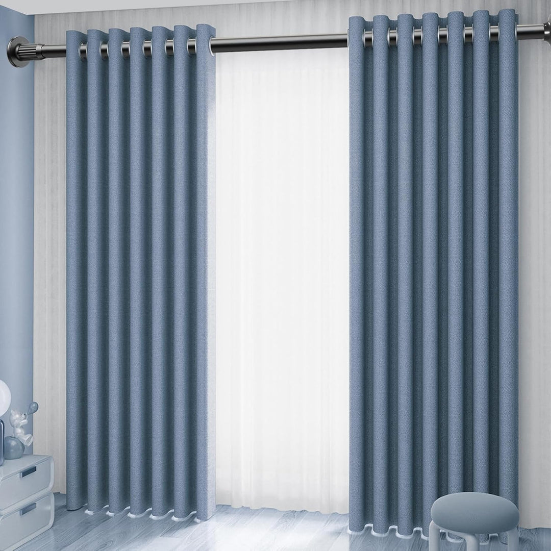 GOLDION Gardinenstange Multifunktionale Teleskopstange ohne Bohren 115-265cm Matt Schwarz Ausziehbar