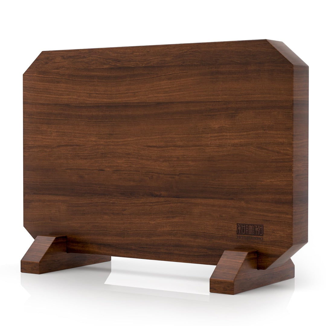 HOSHANHO Messerblock Magnetisch ohne Messer, Verdicktem Magnet Messerhalter aus Akazienholz, Extrast