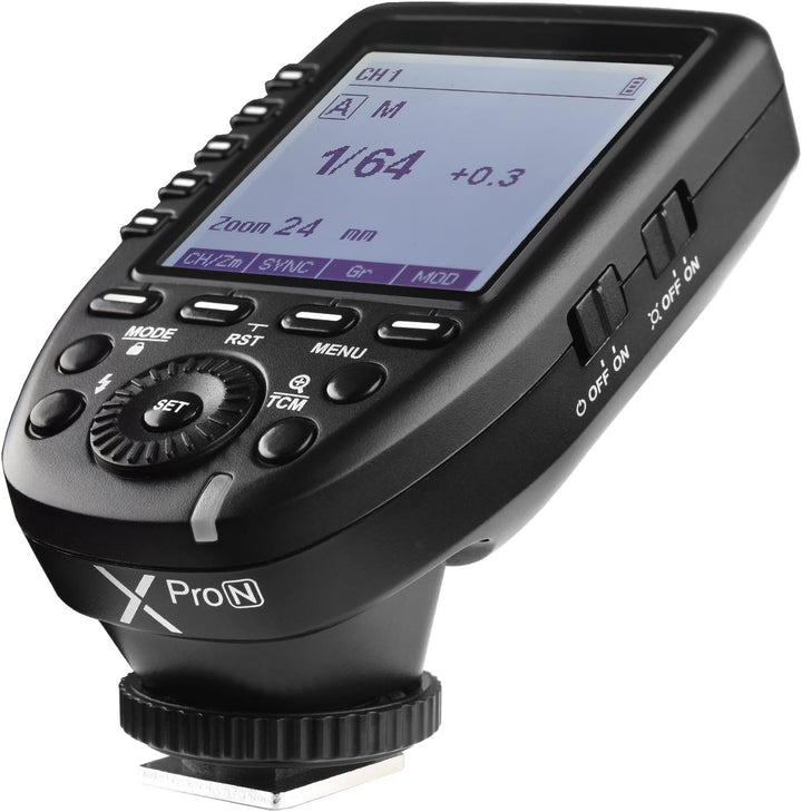 Godox Xpro-N TTL Kabelloser Blitzauslöser, 2,4 G 1/8000 s HSS TTL Umwandlung, manuelle TCM Funktion,