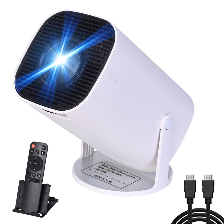 Projector 4K Projektor Mini Beamer Smart Klein Portable für Handy Bluetooth mit Android 11.0 OS, WiF