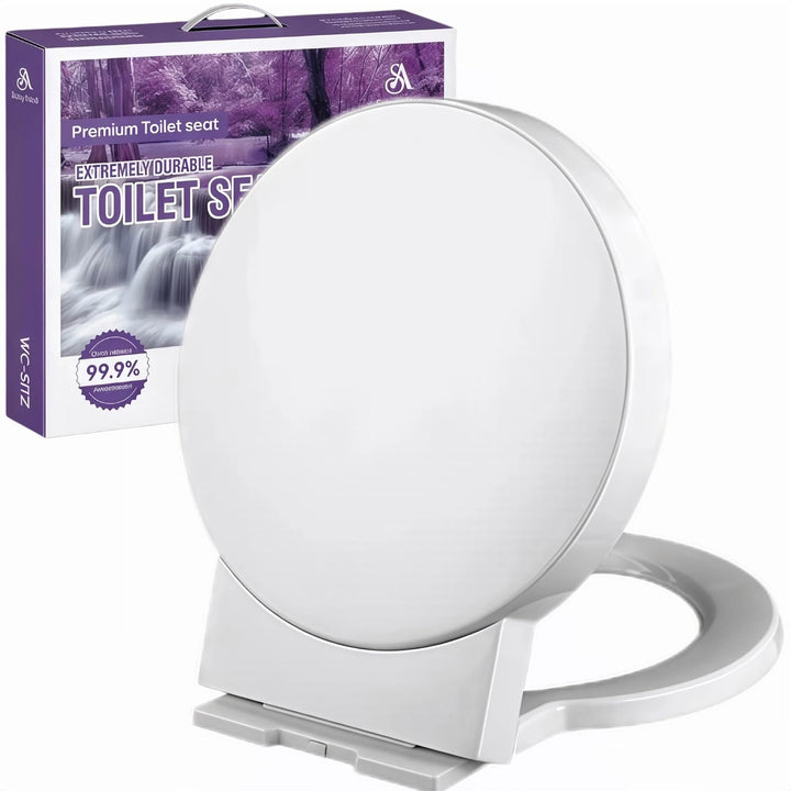 Wc Sitz Rund, Toilettendeckel mit Absenkautomatik, Einfache Montage, Antibakteriell & UV-beständig,