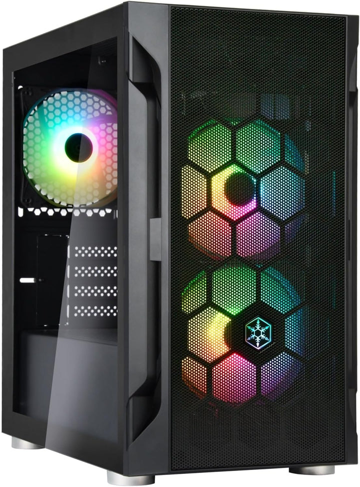 SilverStone Technology FARA H1M PRO, Stilvolles und markantes Micro-ATX-Gaming-Gehäuse mit ARGB-Bele