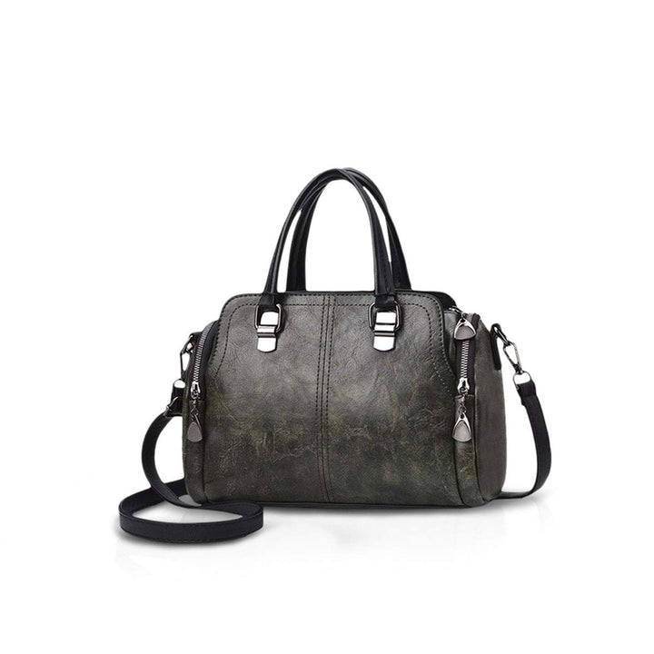 NICOLE&DORIS Damen Mode Taschen mit hohem Tragegriff Retro Handtaschen Schultertasche Umhängetasche