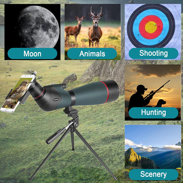 20-60x80 HD Spektiv für Zielschiessen, Spektiv für Wildtierbeobachtung Jagd Vogelbeobachtung - BAK4