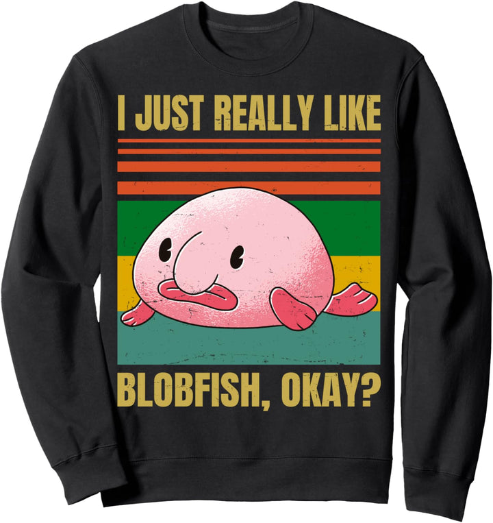 Blobfish Lover - Lustiges Blobby Fishing - Retro Vintage Sweatshirt