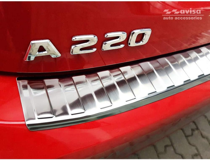 Edelstahl Heckstossstangenschutz kompatibel mit Mercedes A-Klasse W177 HB 2018- inkl. AMG & EQ 'Ribs