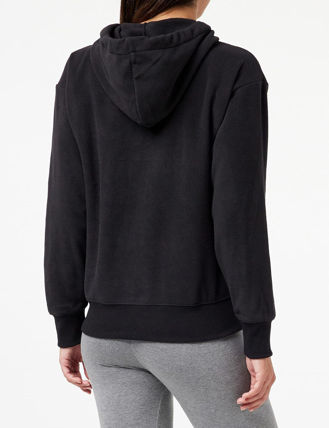 Champion Damen American Classics-Small Script Logo Polar Fleece Hooded Sweatshirt S Schwarz, S Schwa
