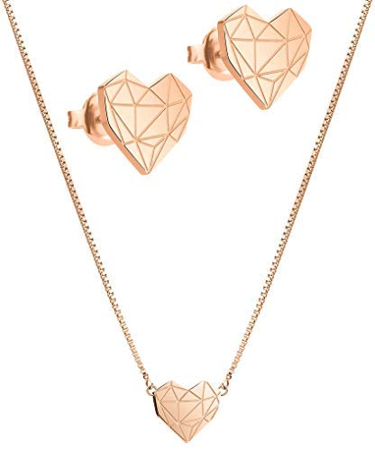LIEBESKIND Berlin Schmuck-Set Edelstahl Roségold, Roségold