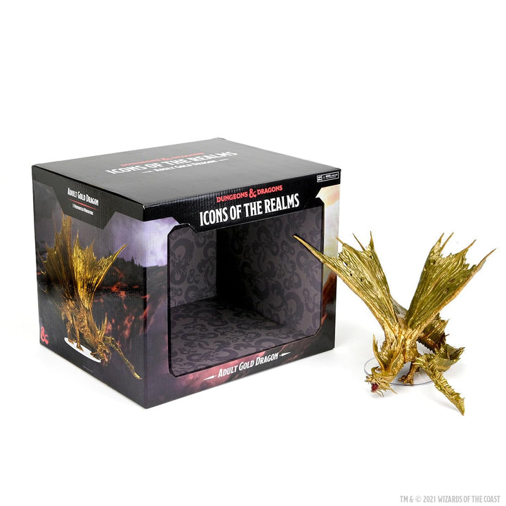 D&D Icons of The Realms: Adult Gold Dragon Figur | DnD Miniaturen