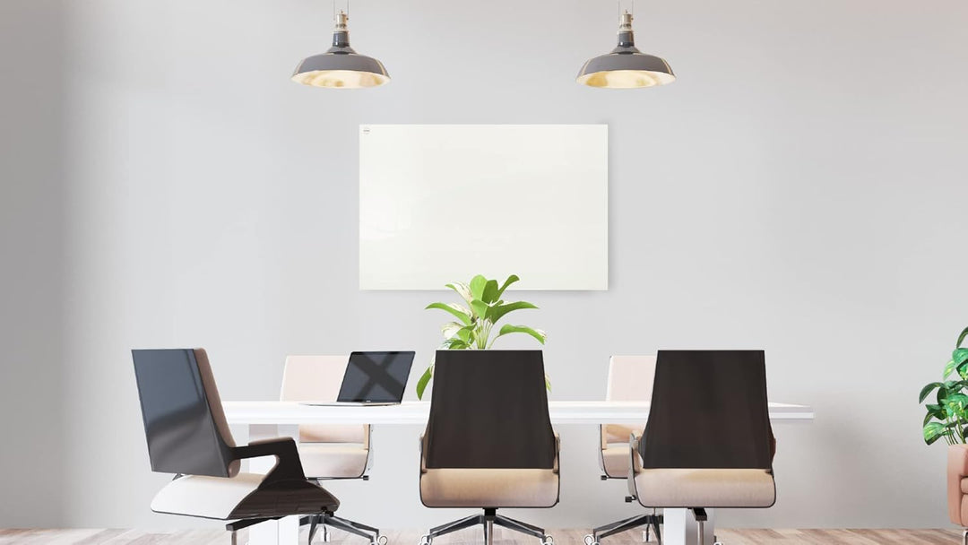 ALLboards Glasboard Magnetisch Weiss 100x80cm, Rahmenlos, Glastafel, Magnettafel, Gehärtetes Glas, W