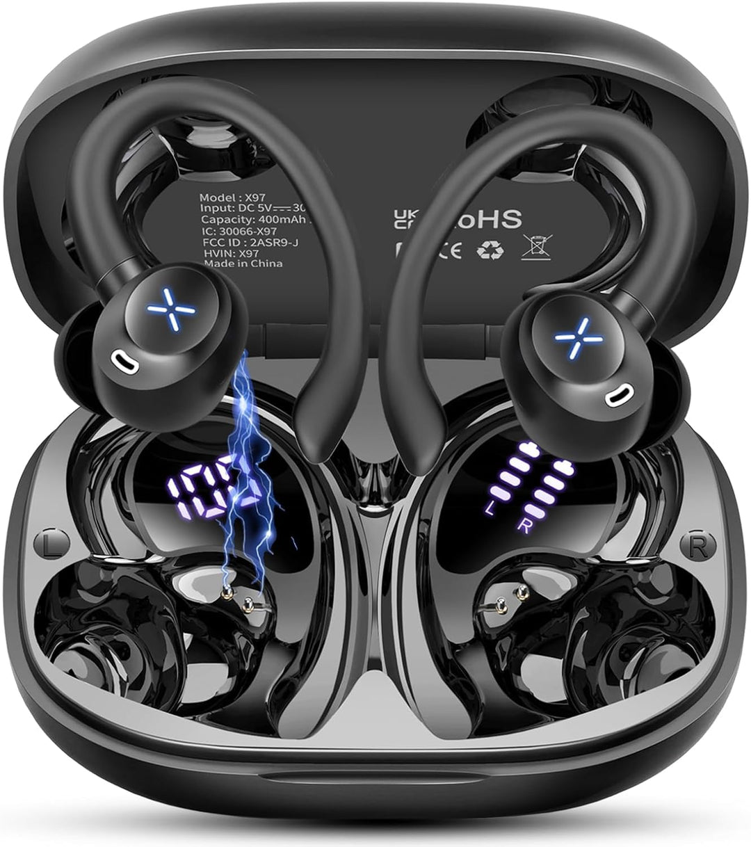 Bluetooth Kopfhörer Sport, 2026 In Ear Kopfhörer Bluetooth 5.4 mit 60h Spielzeit, IPX7 Wasserdichte