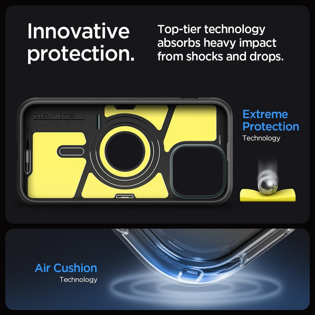 Spigen Hülle für iPhone 15 Pro Max Tough Armor MagFit Kompatibel mit MagSafe -Abyss Green, Abyss Gre