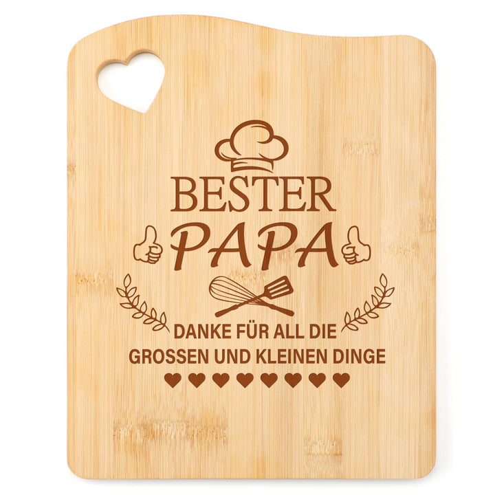 Papa Geschenk, Bambus Schneidebrett Geschenke für Bester Papa zum Geburtstag Weihnachten Ostern, Geb
