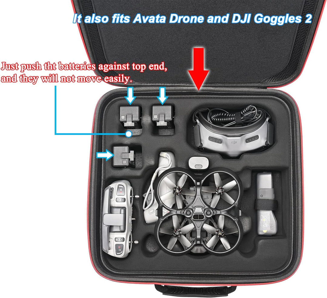 RLSOCO Tasche für DJI FPV Combo/Avata Pro - passend für FPV/Avata Zubehör: Drohnenkörper,FPV Goggles
