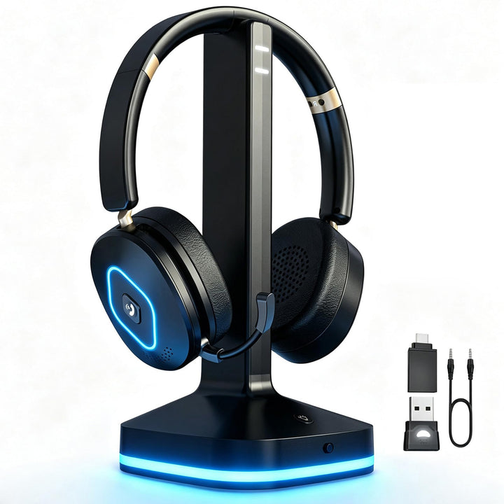 Earbay Kabelloses Headset mit Mikrofon für die Arbeit, V6.0 Bluetooth-Headset mit Geräuschunterdrück