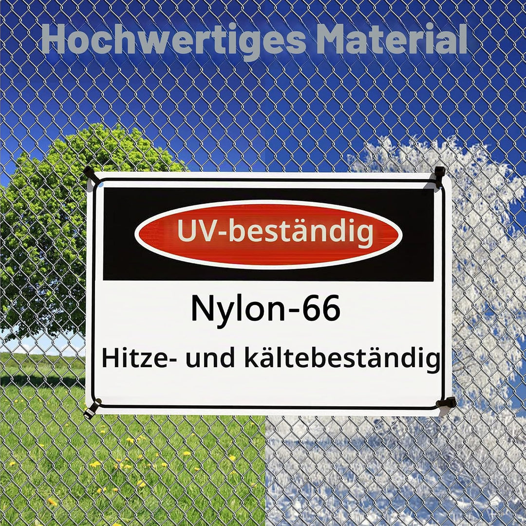 200 Stück Kabelbinder Schwarz 500mm Lang Kabelbinder UV Beständig 12mm Breit Kabelbinders Gross 50cm