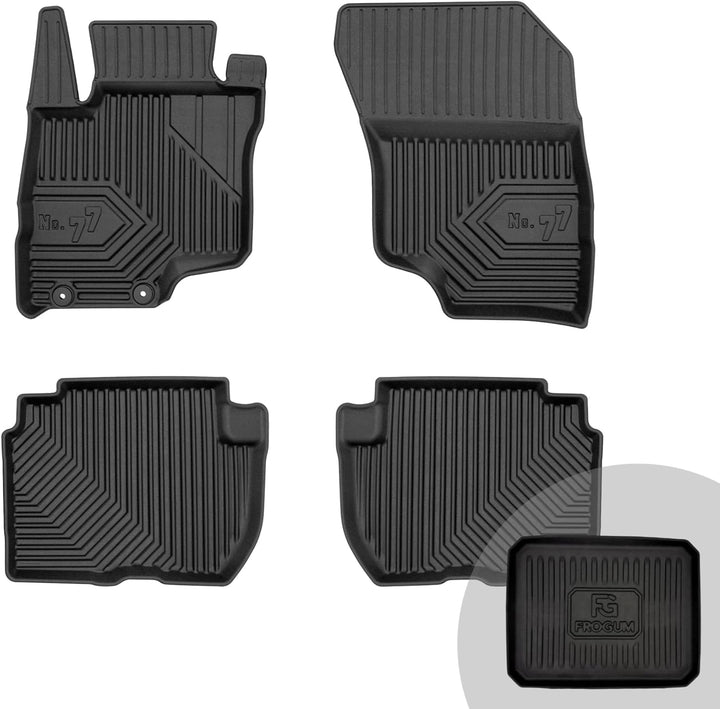 FROGUM No.77 Gummimatten Ganzjahresset von Auto Fussmatten Autofussmatten für Mitsubishi Eclipse Cro