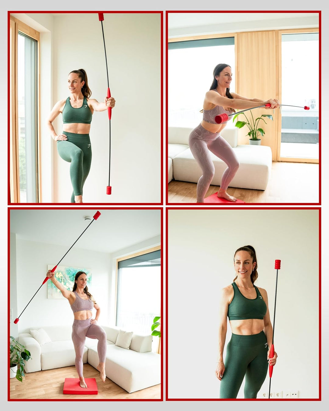NEOLYMP Schwingstab Fitness - Verstellbare Gewichte für Schwingenschlag - Gymnastikstab - Ergonomisc